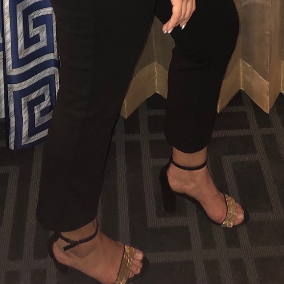 Windsor Black and Gold Heels - Picture 4 of 4